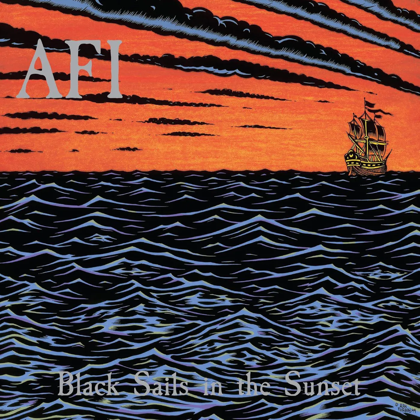 AFI Black Sails In The Sunset (25th Anniversary Edition) (X) (Neon Orange) Vinyl Record