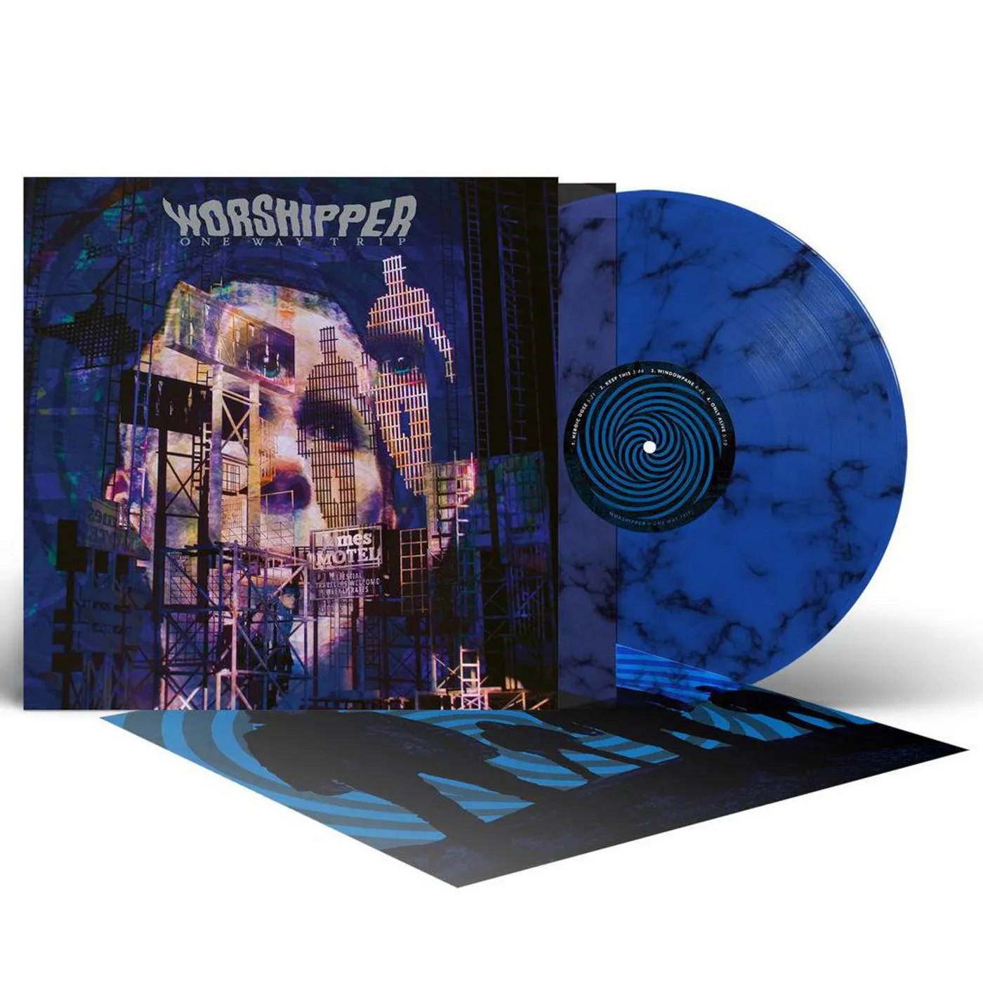 Worshipper One Way Trip (Black/Blue) Vinyl Record