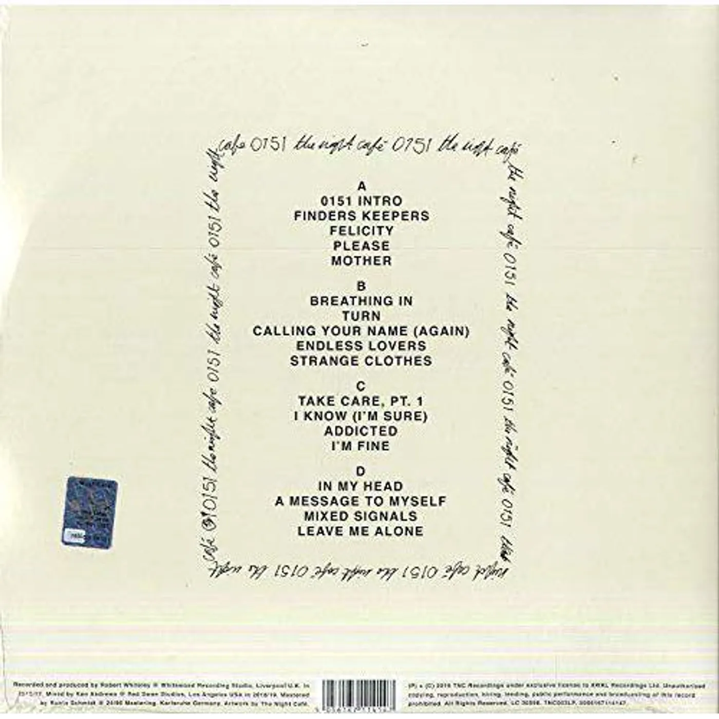 The Night Café 151 Vinyl Record