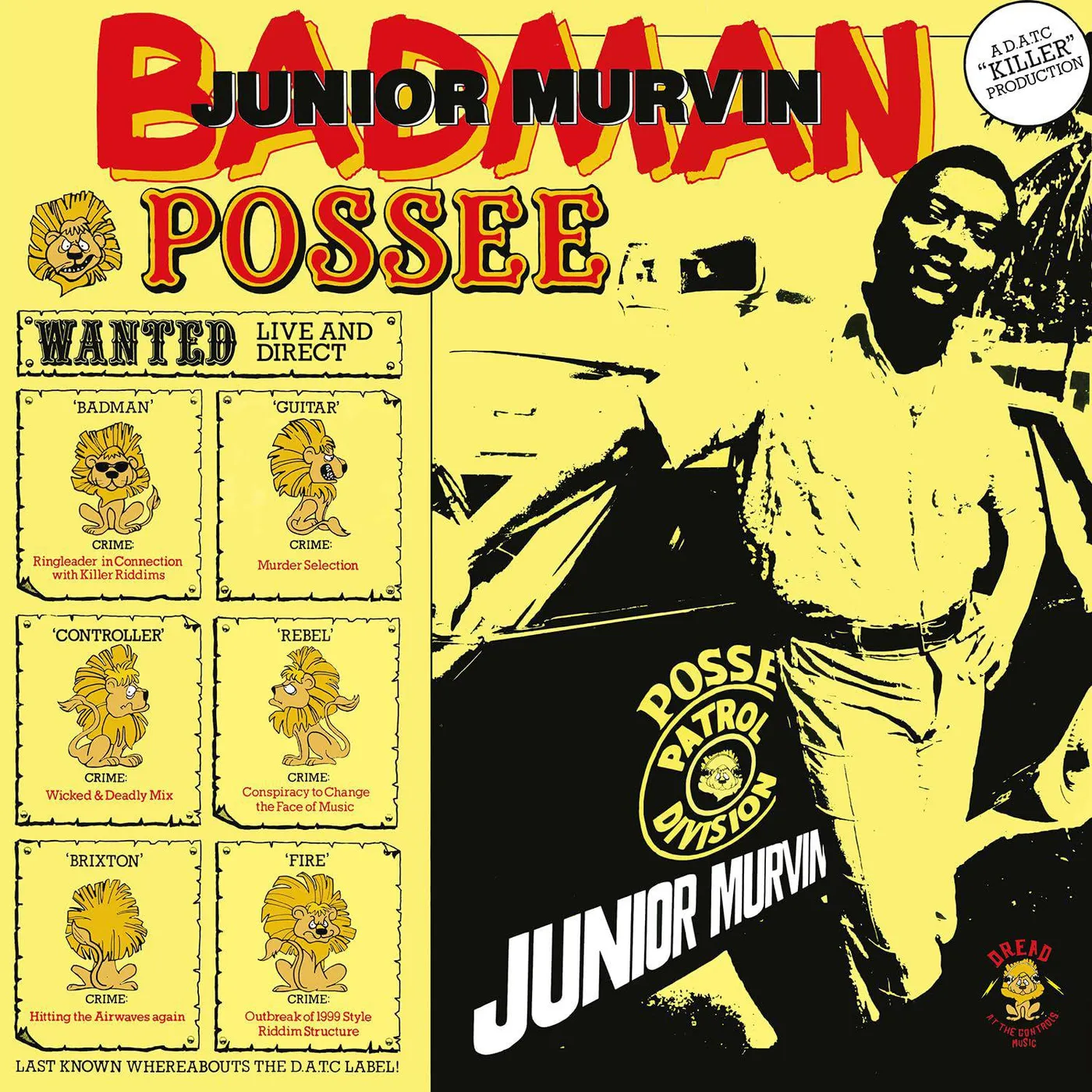 Junior Murvin BAD MAN POSSEE (TRANSLUCENT YELLOW VINYL/180G/NUMBERED) Vinyl Record