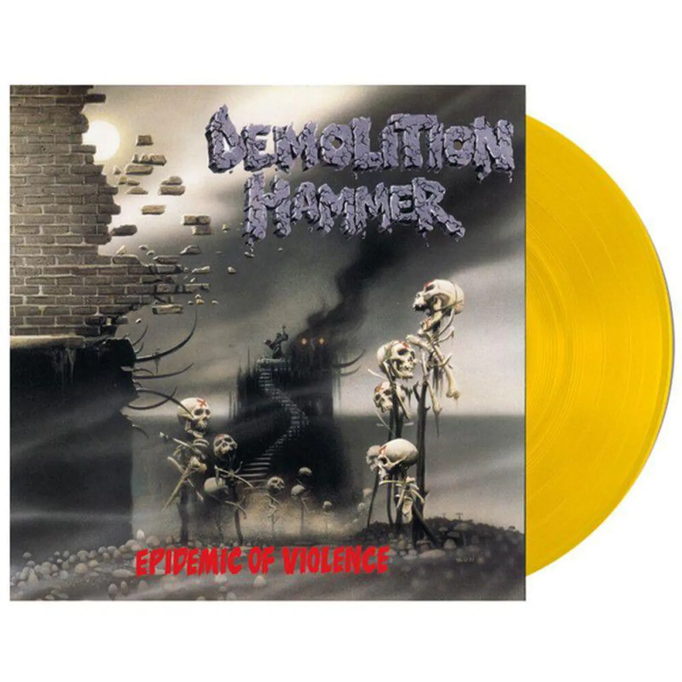 Demolition Hammer Epidemic Of Violence  (Transparent Sun Yellow) Vinyl Record