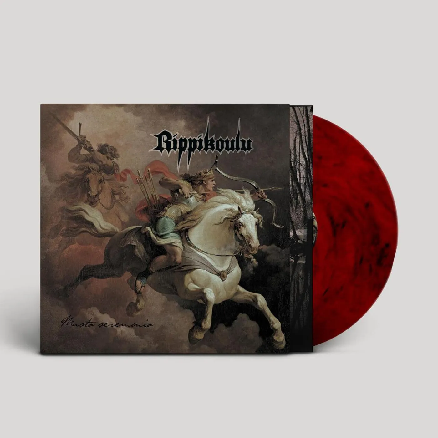 Rippikoulu Musta Seremonia (Red, Black, Smoke) Vinyl Record