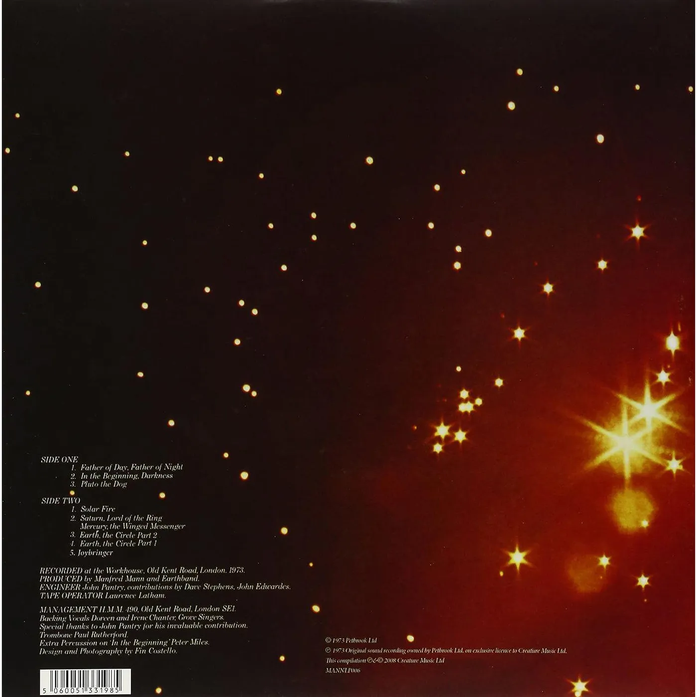 Manfred Mann's Earth Band Solar Fire Vinyl Record