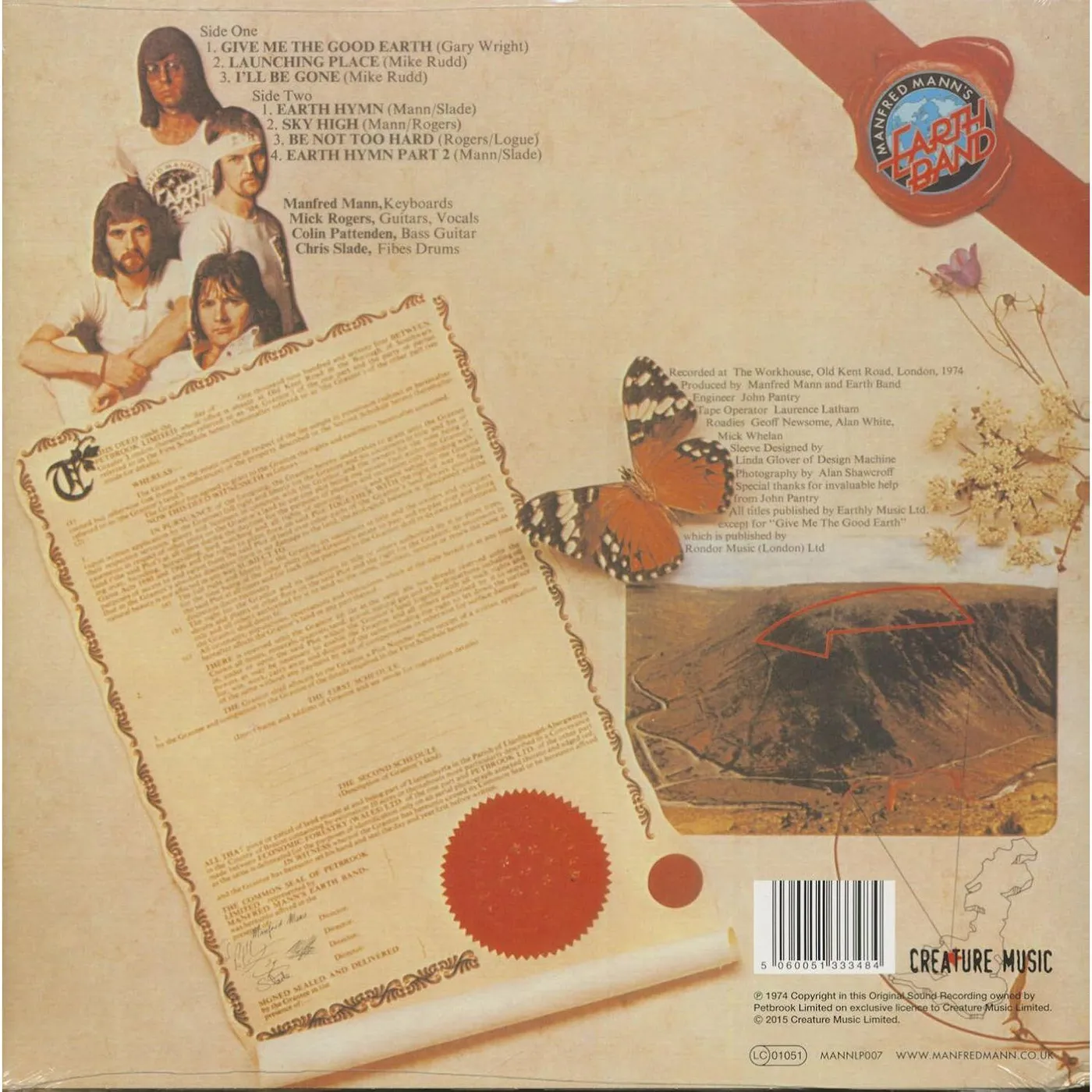 Manfred Mann's Earth Band The Good Earth Vinyl Record