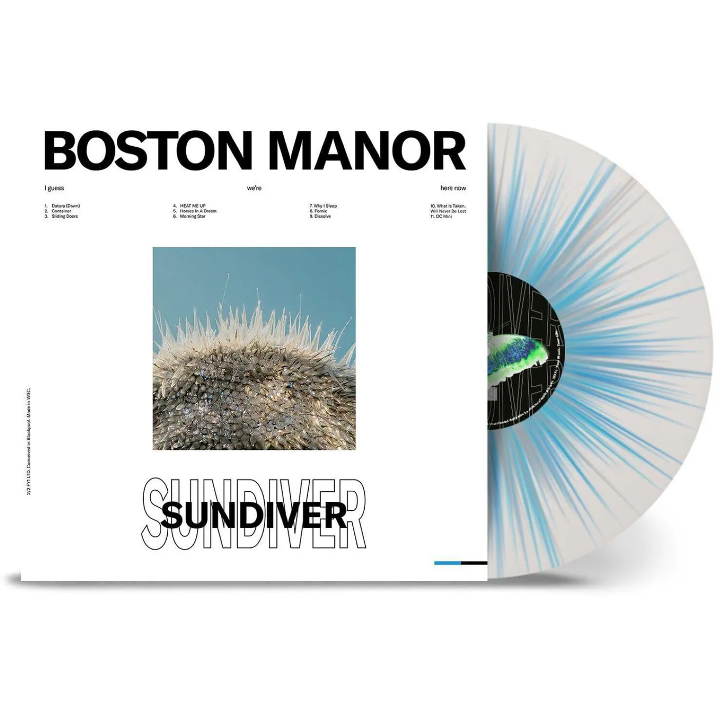 Boston Manor Sundiver (White Sky Blue Grey Splatter) Vinyl Record