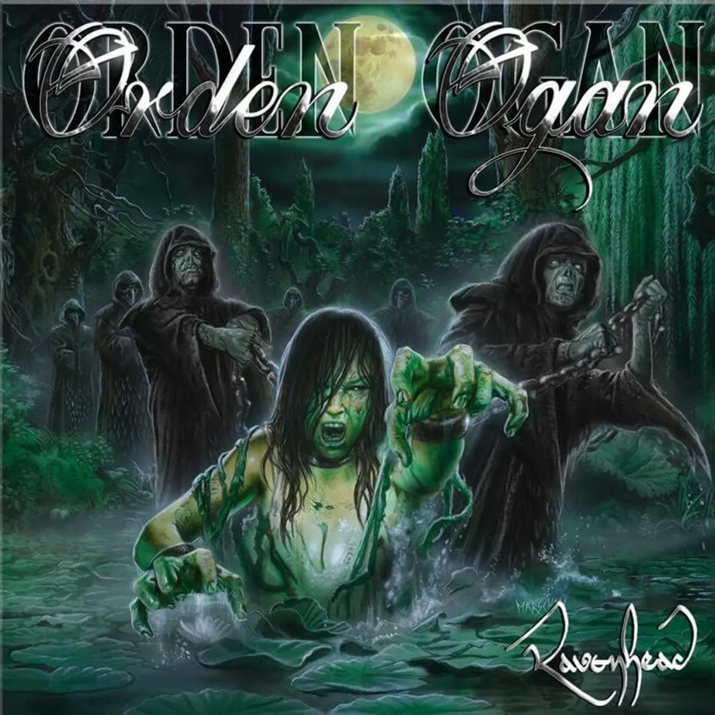 Orden Ogan Ravenhead (Clear Green) Vinyl Record