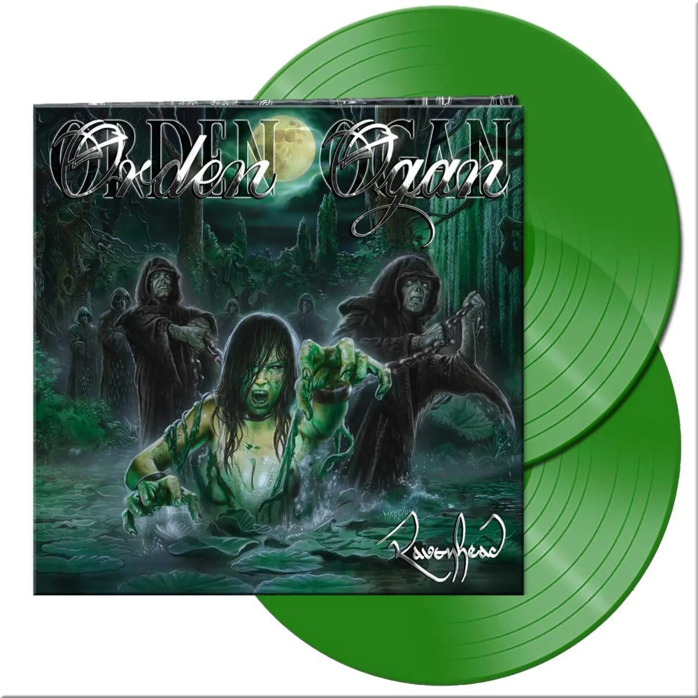 Orden Ogan Ravenhead (Clear Green) Vinyl Record