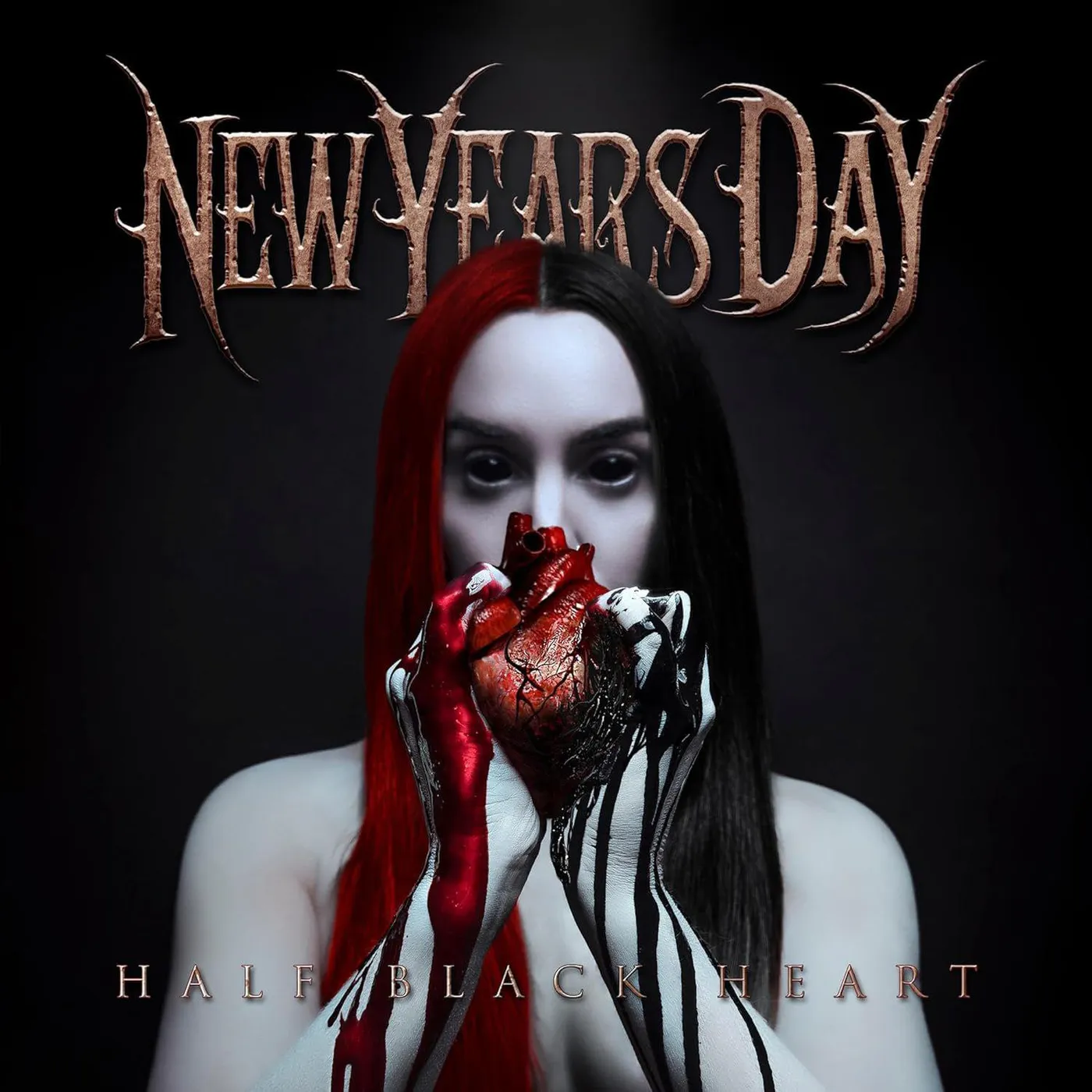 New Years Day Half Black Heart (Silver) Vinyl Record