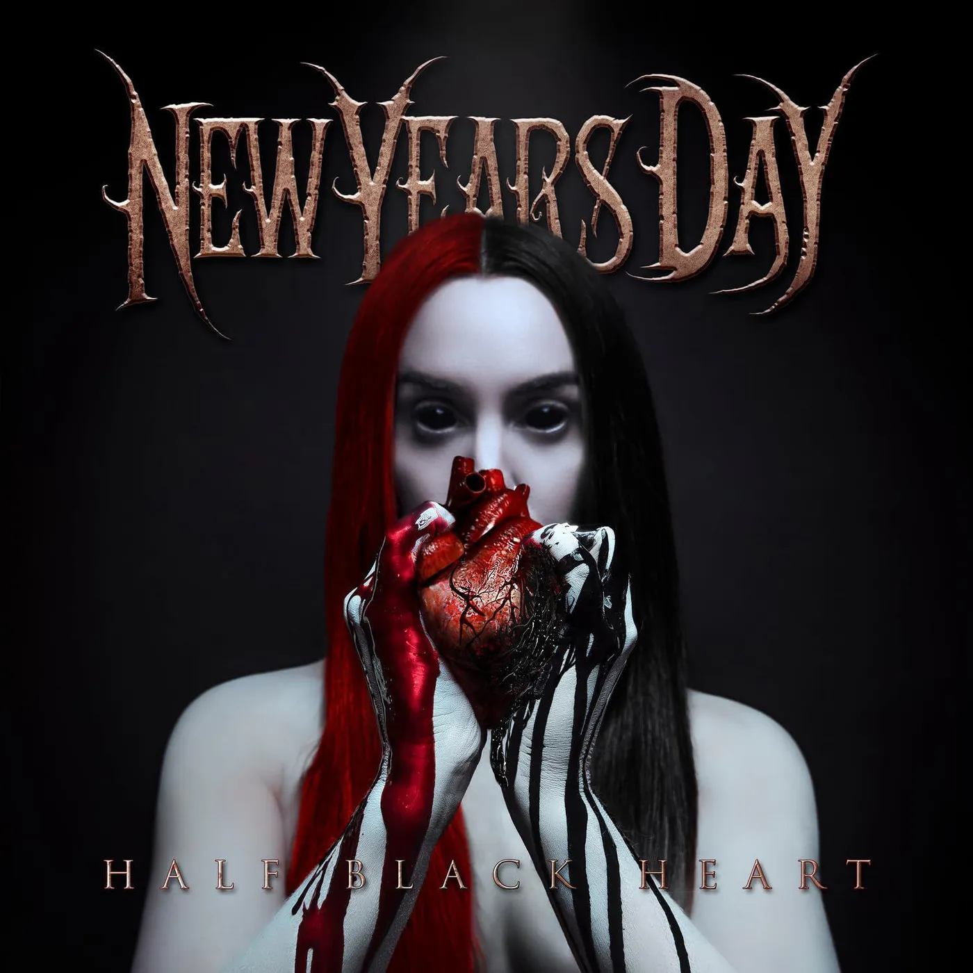 New Years Day HALF BLACK HEART (RED VINYL) Vinyl Record
