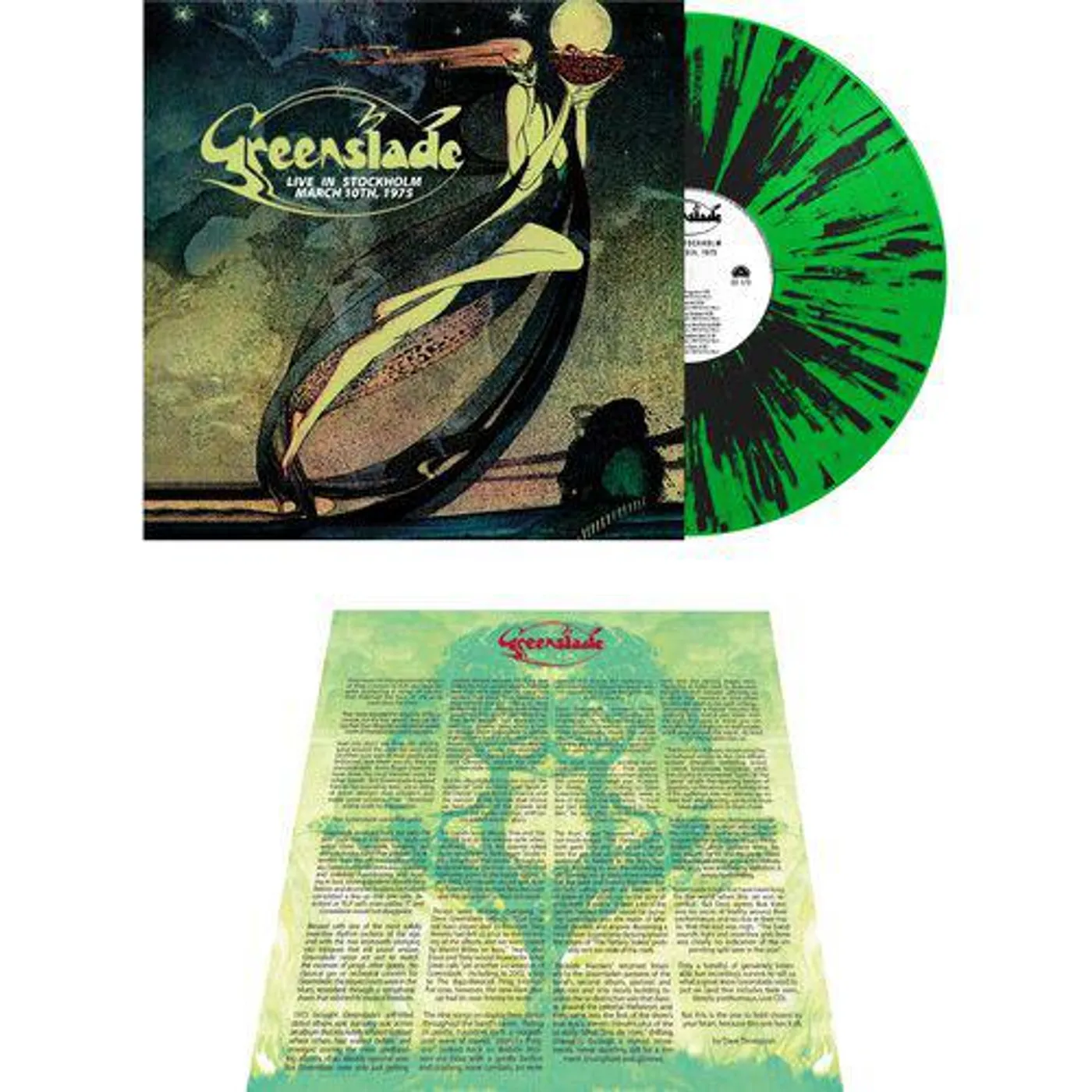 Greenslade LIVE IN STOCKHOLM (GREEN SPLATTER VINYL) Vinyl Record