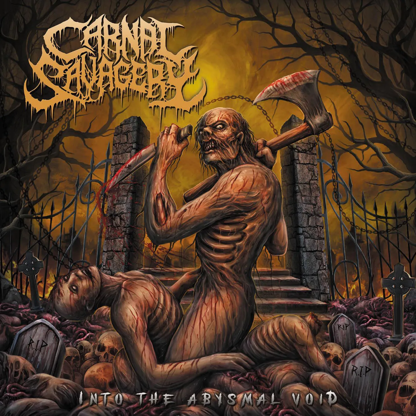 Carnal Savagery Into The Abysmal Void (Yellow) Vinyl Record