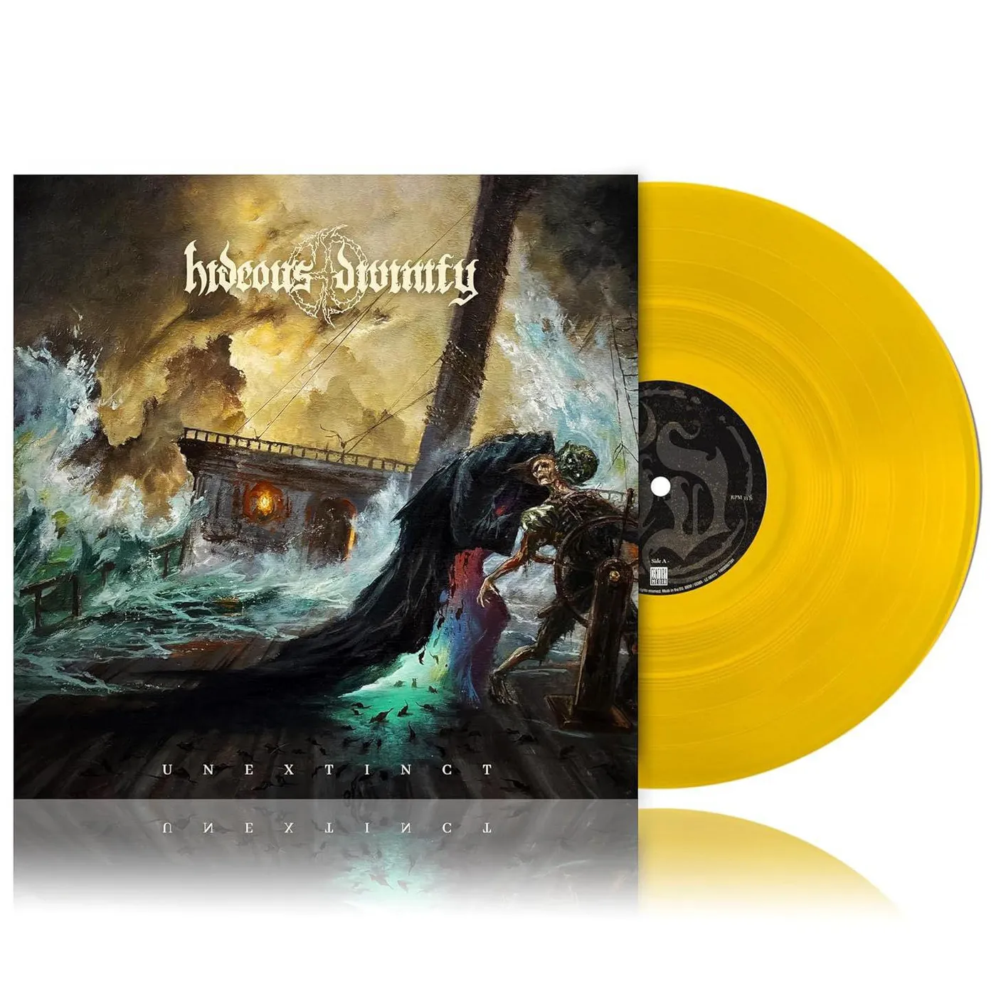 Hideous Divinity Unextinct (Sun Yellow) Vinyl Record