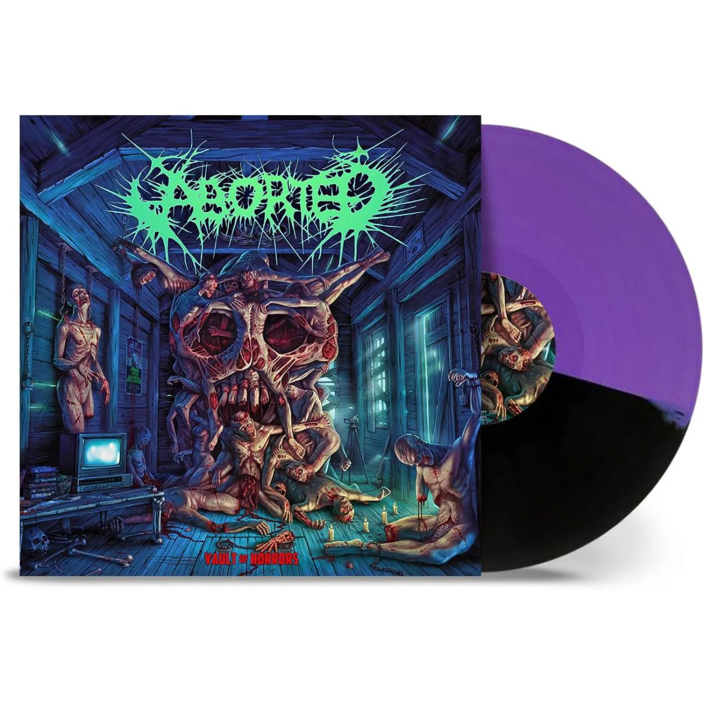Aborted Vault Of Horrors (Purple Black Split) Vinyl Record
