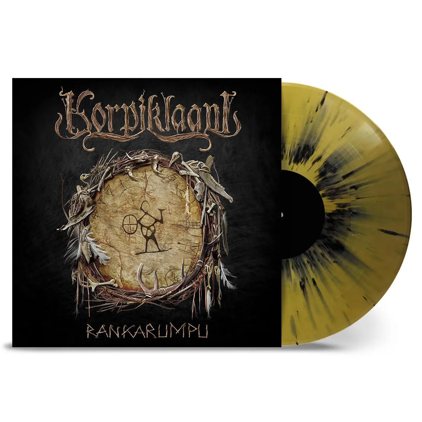 Korpiklaani Rankarumpu (Gold & Black Splatter) Vinyl Record