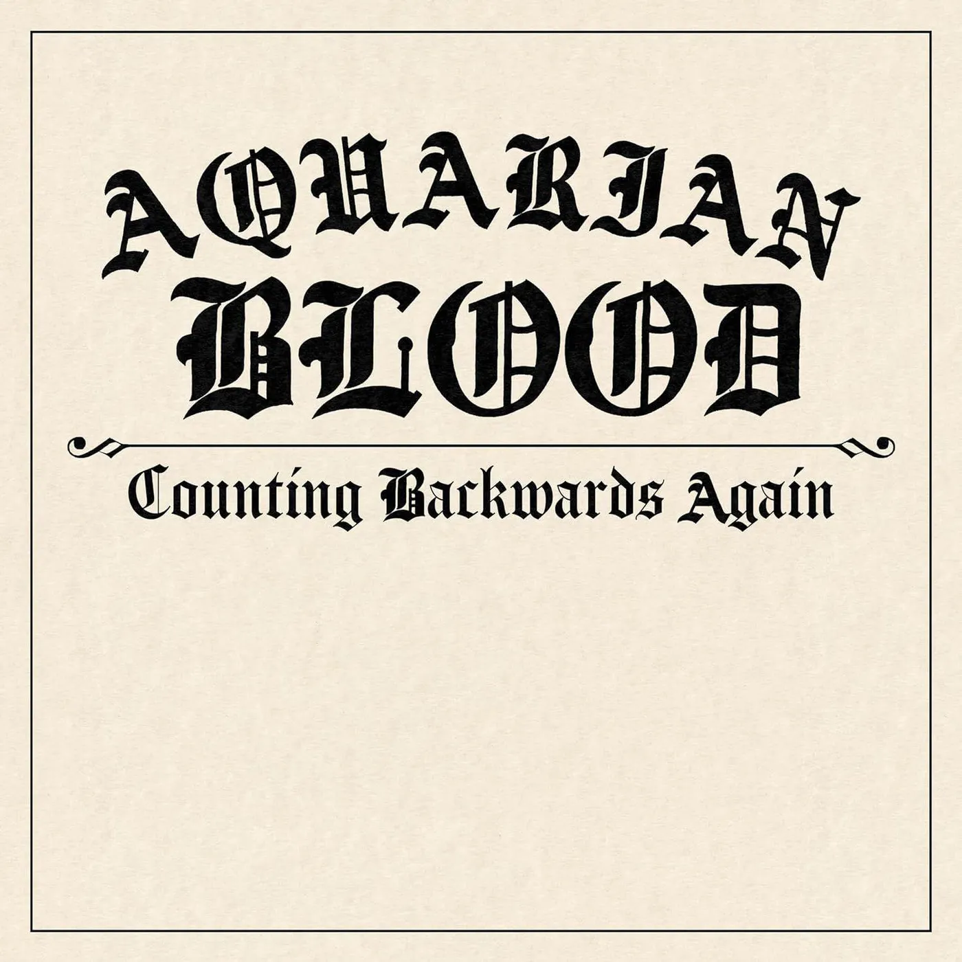 Aquarian Blood Counting Backwards Again Vinyl Record
