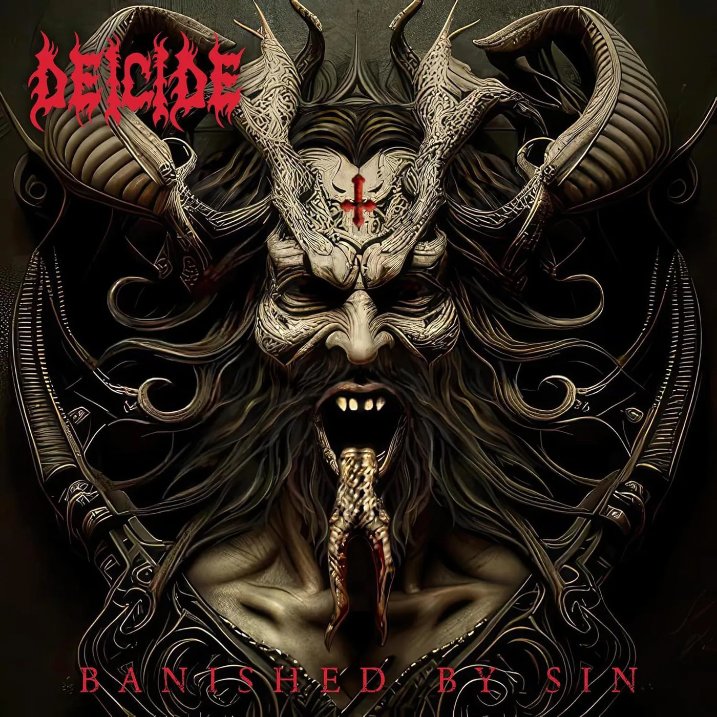Deicide BANISHED BY SIN (OPAQUE RED VINYL) Vinyl Record
