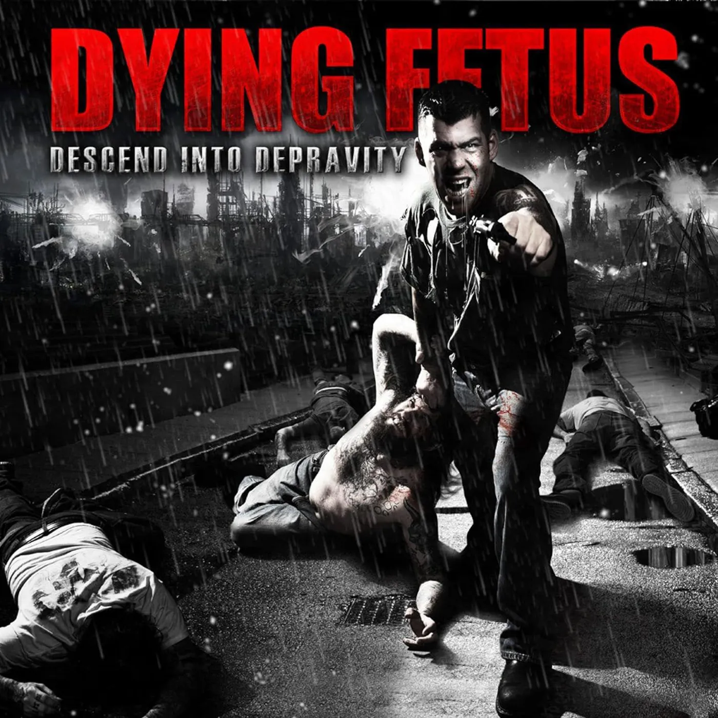 Dying Fetus Descend Into Depravity (Blood Red Cloudy Effect) Vinyl Record