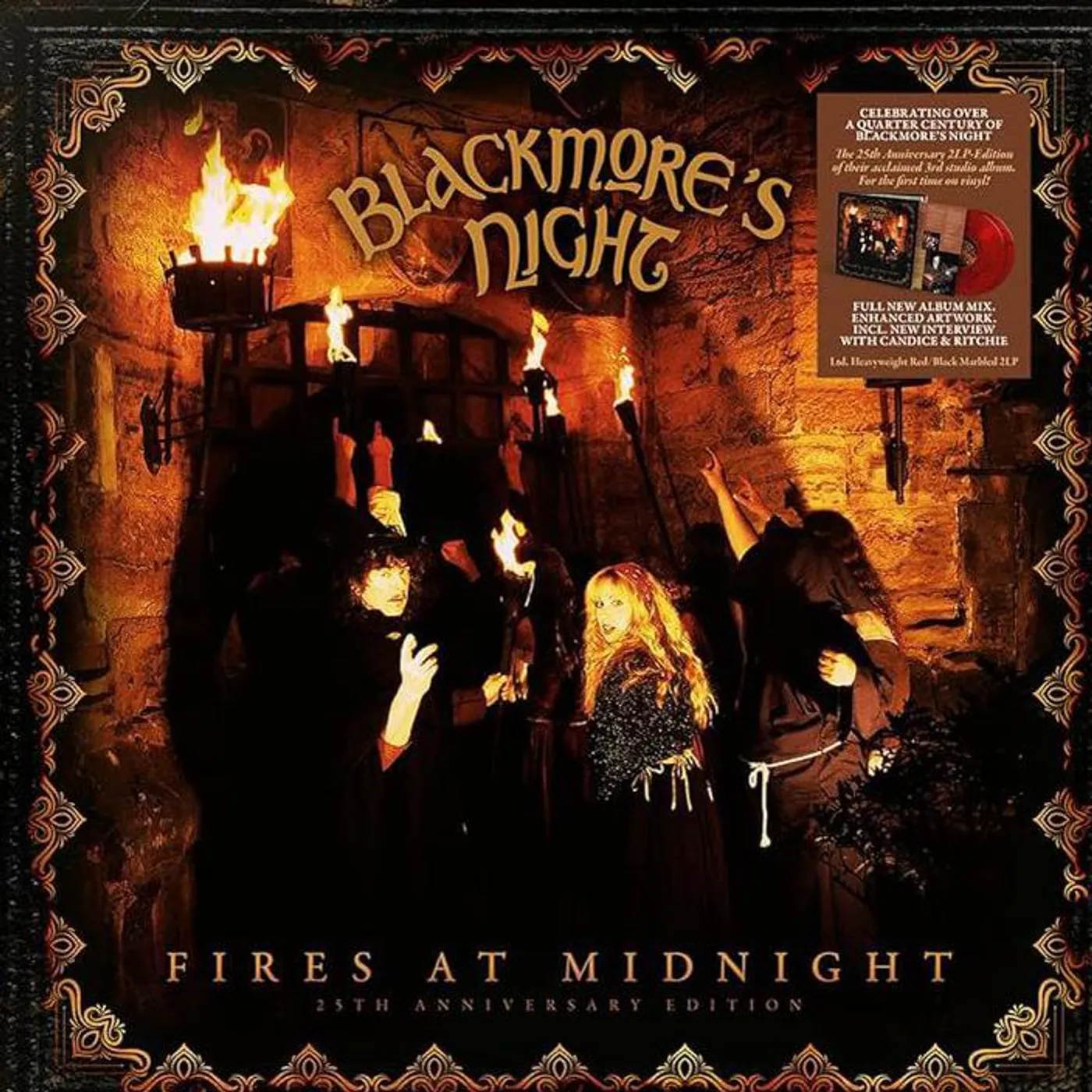 Blackmore's Night Fires At Midnight (25th Anniversary New Mix) (Marbled Red/Black/2LP) Vinyl Record