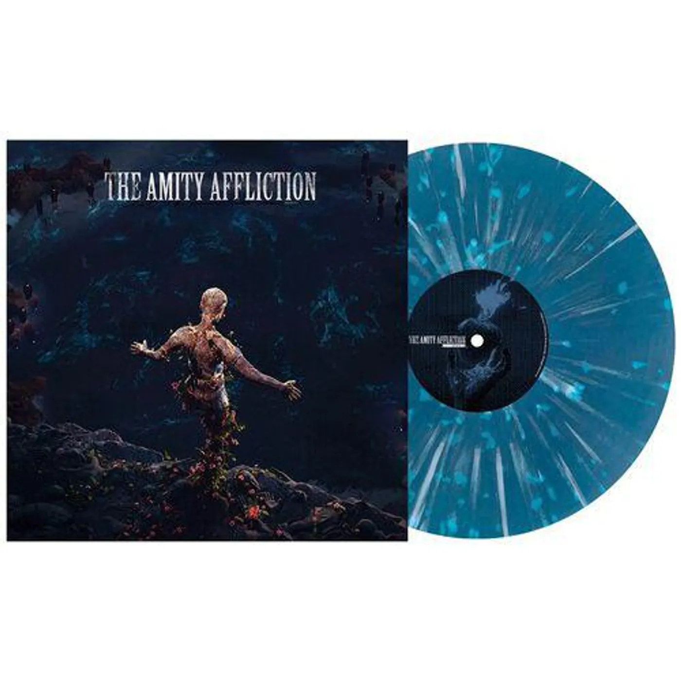 The Amity Affliction Let The Ocean Take Me (Redux) (Sea Blue w/ Heavy White Splatter) Vinyl Record