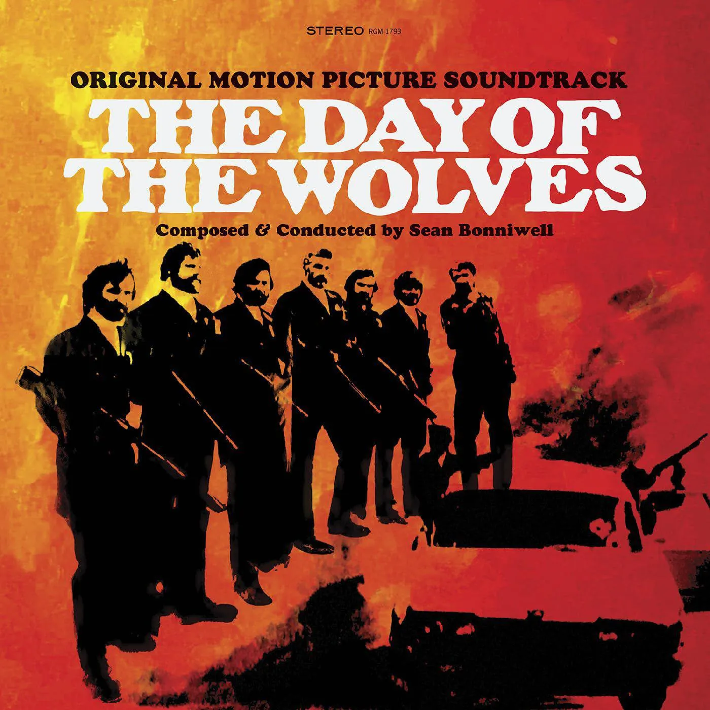 Sean Bonniwell Day Of The Wolves--original Soundtrack (Orange & Red Bad Blood) Vinyl Record