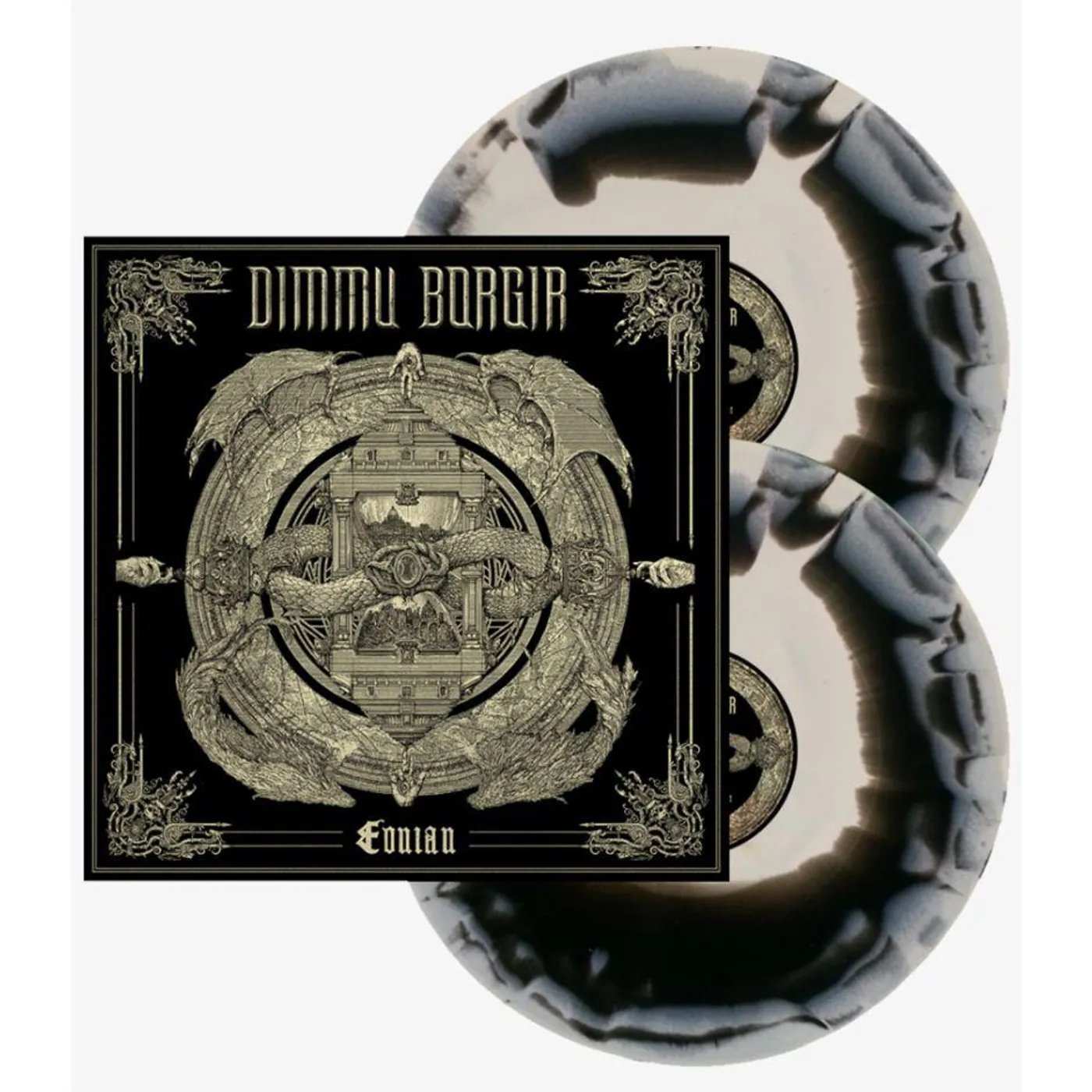 Dimmu Borgir EONIAN - Limited Edition Bone & Black Swirled Colored Vinyl Record