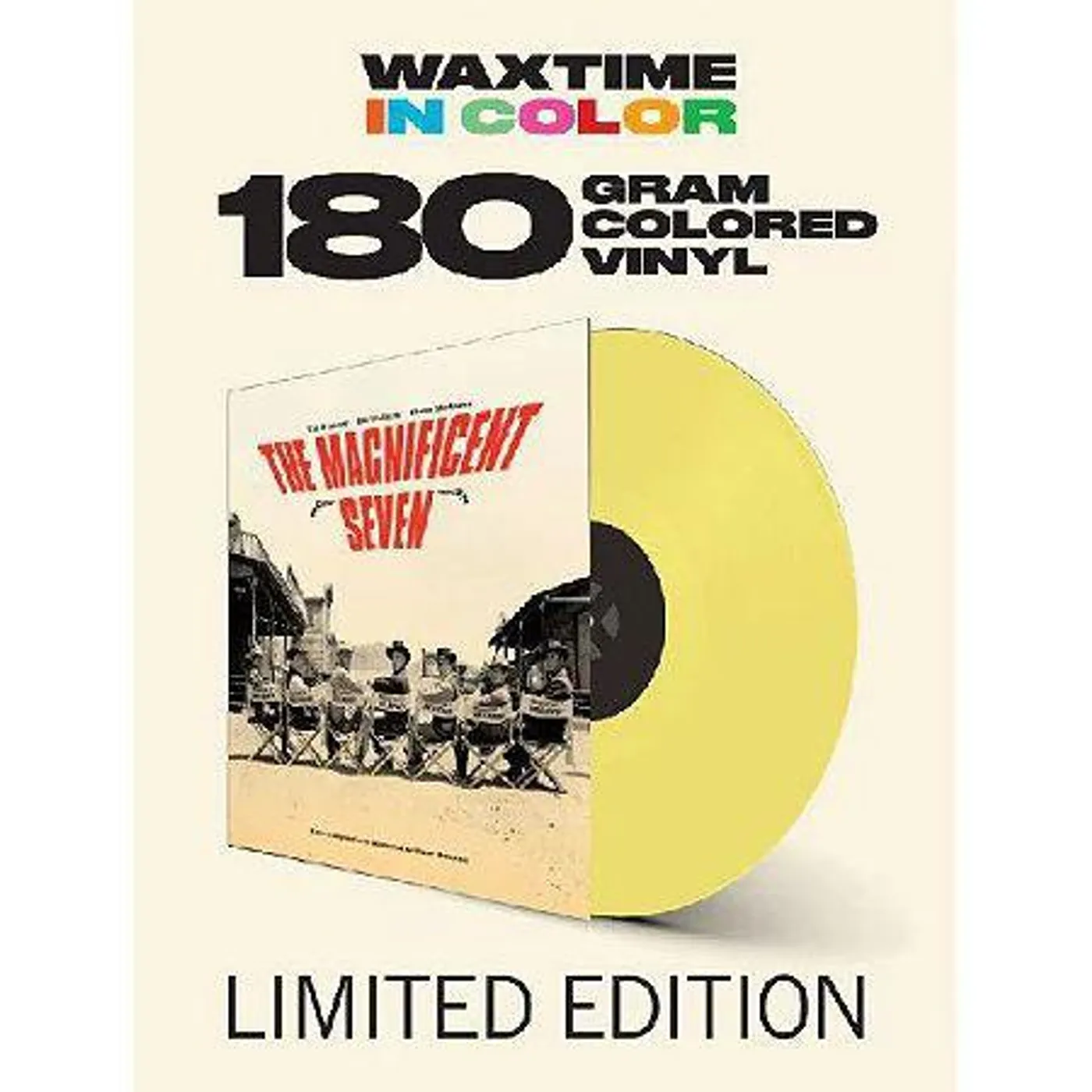 Elmer Bernstein Magnificent Seven / Original Soundtrack Colored Vinyl Record - Limited Edition, 180 Gram Pressing