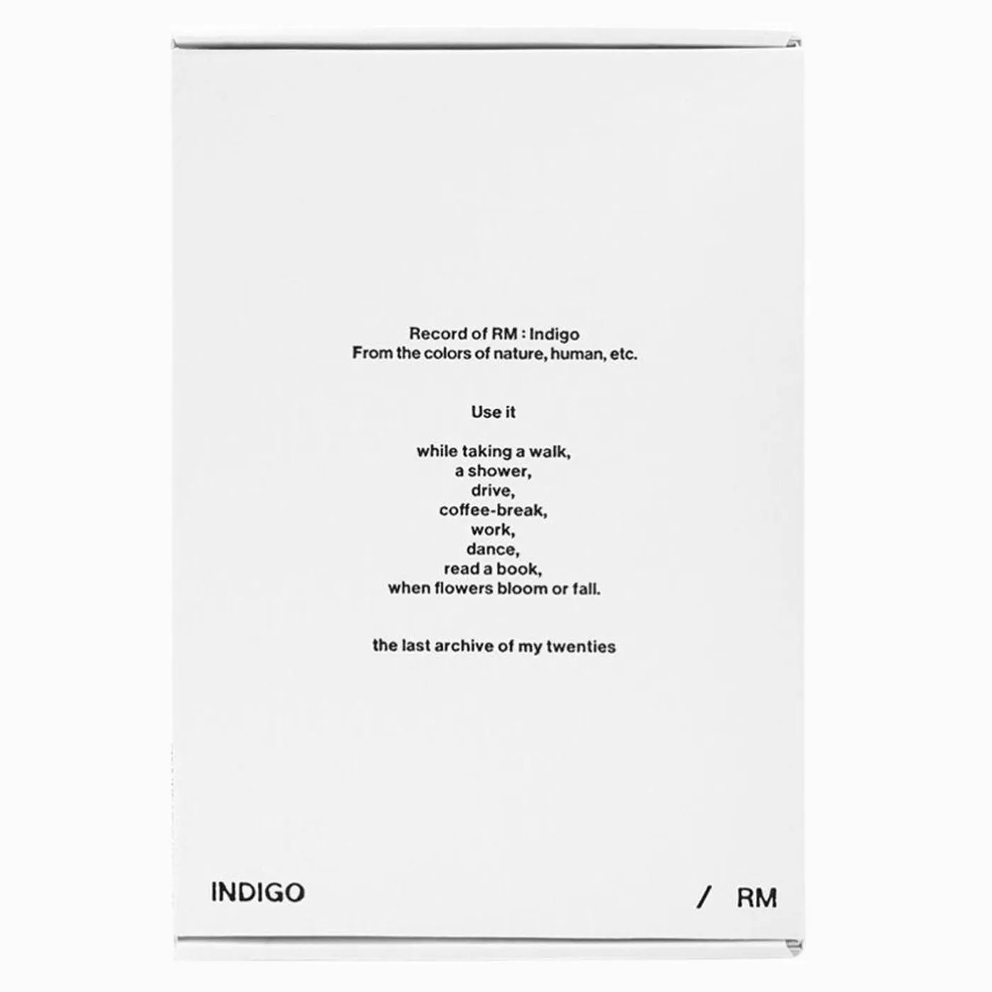 RM (BTS) Indigo Vinyl Record