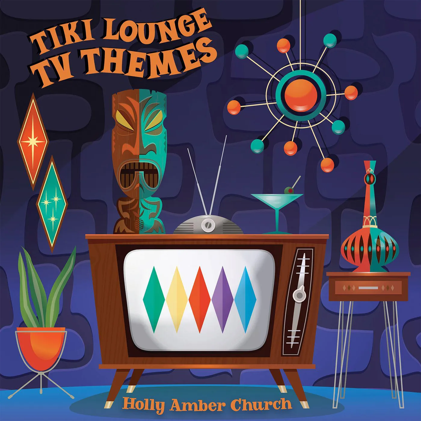 Holly Amber Church TIKI LOUNGE TV THEMES Vinyl Record