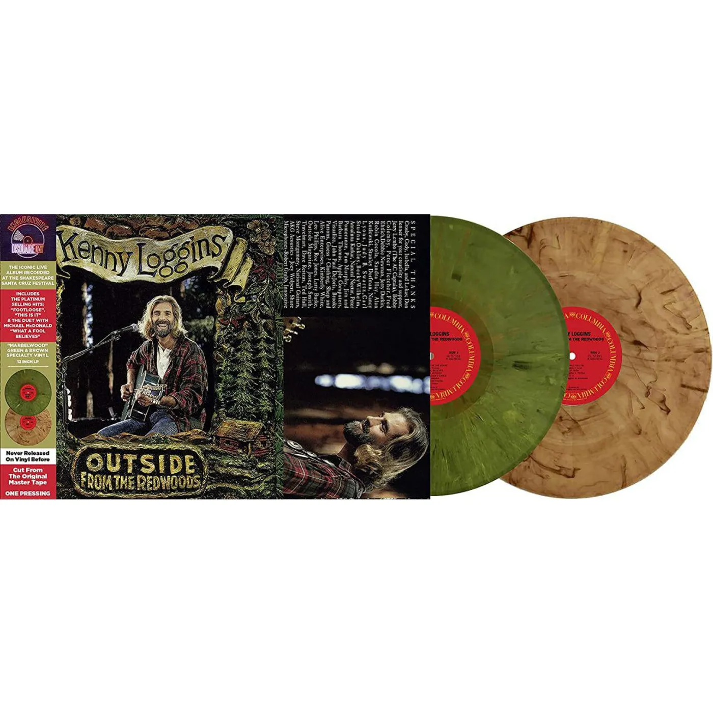 Kenny Loggins Outside From The Redwoods (Green & Brown) Vinyl Record