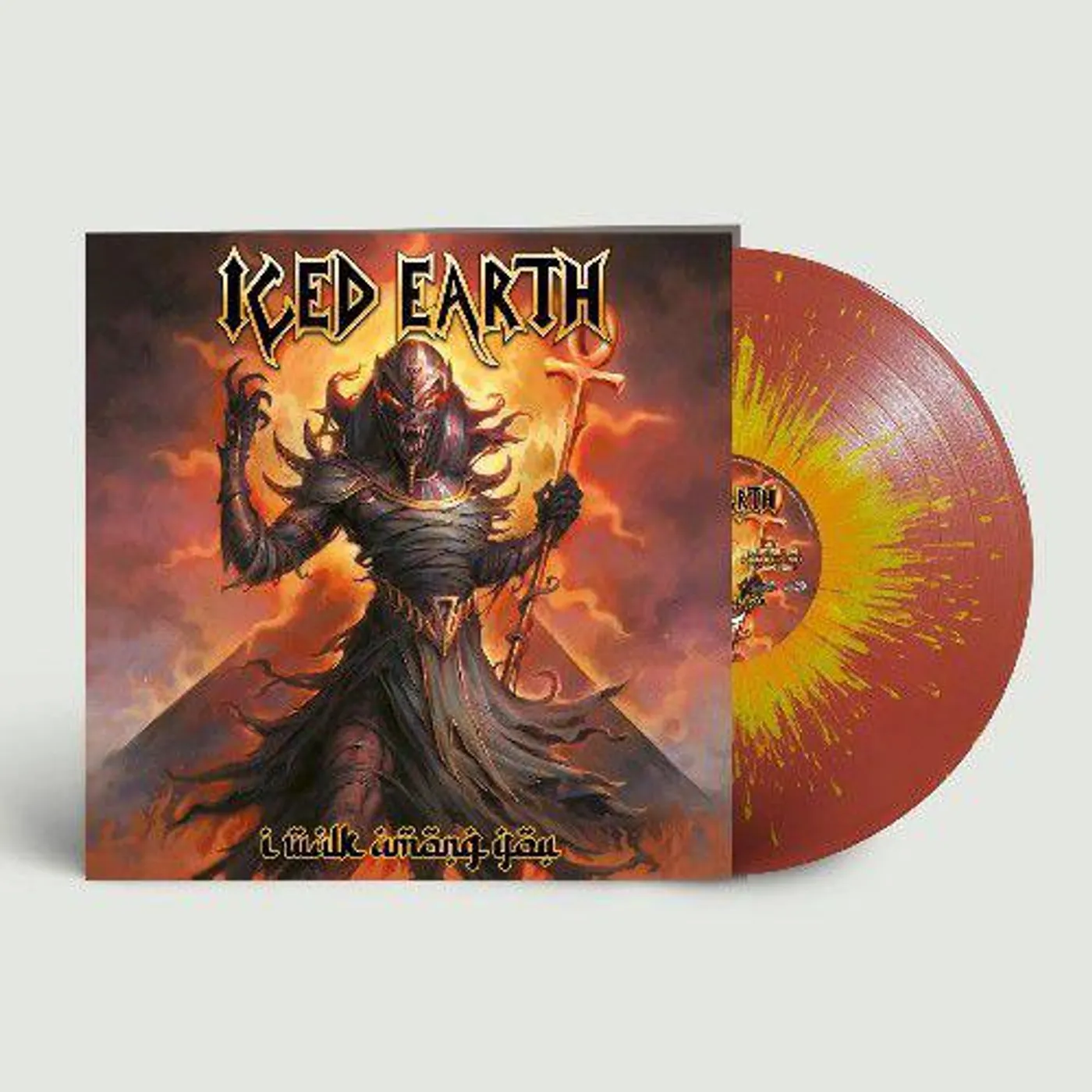 Iced Earth Walk Among You - Brick Red/Yellow/Orange Vinyl Record