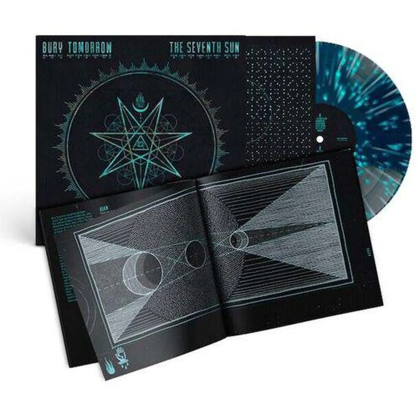 Bury Tomorrow Seventh Sun (Blue/ Teal Splatter Colored) Vinyl Record