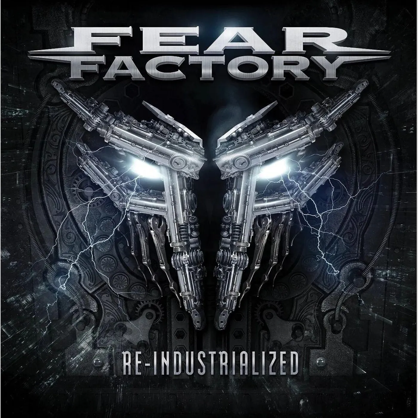Fear Factory Re-Industrialized (Clear & Silver Marble) Vinyl Record