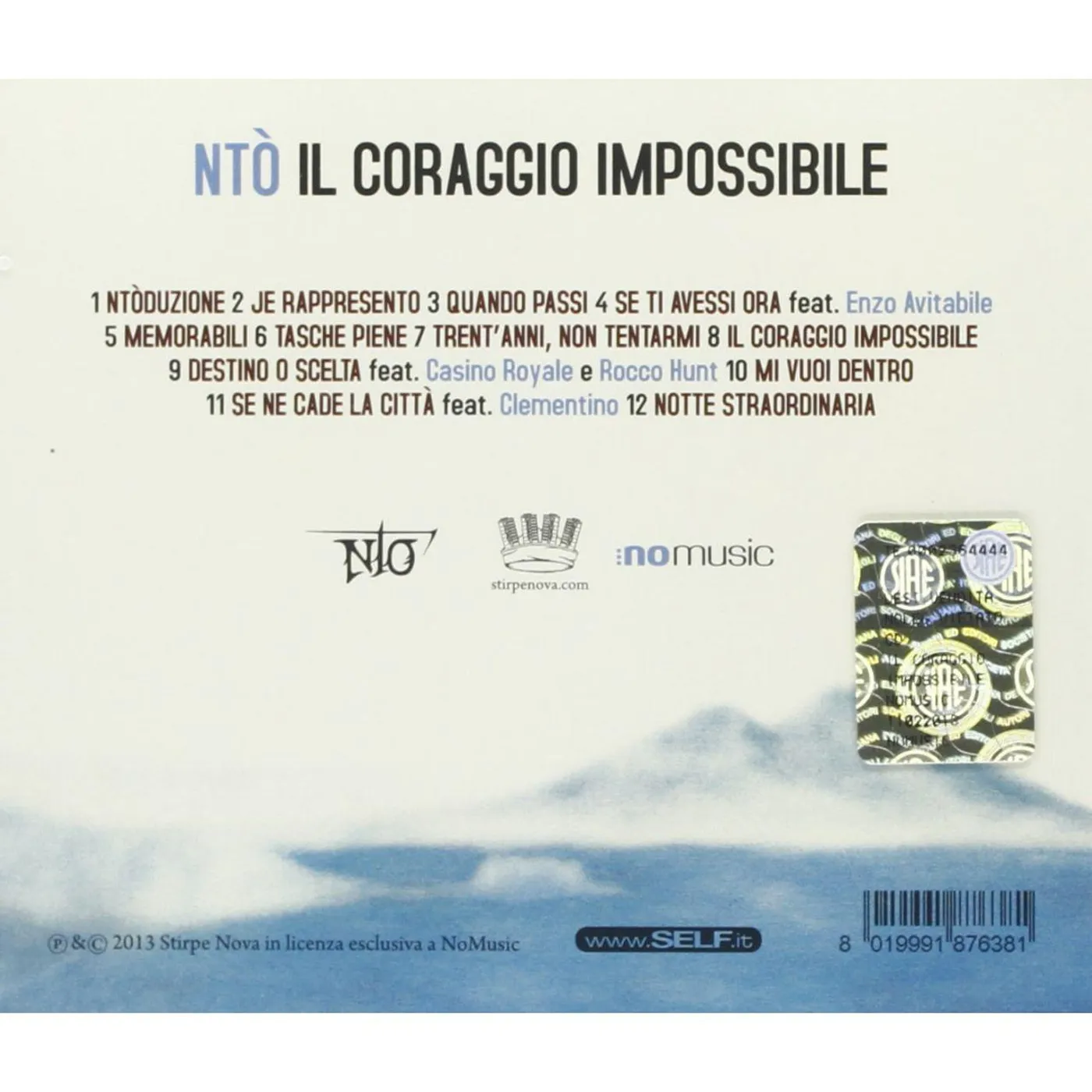 Ntò IL CORAGGIO IMPOSSIBILE Vinyl Record