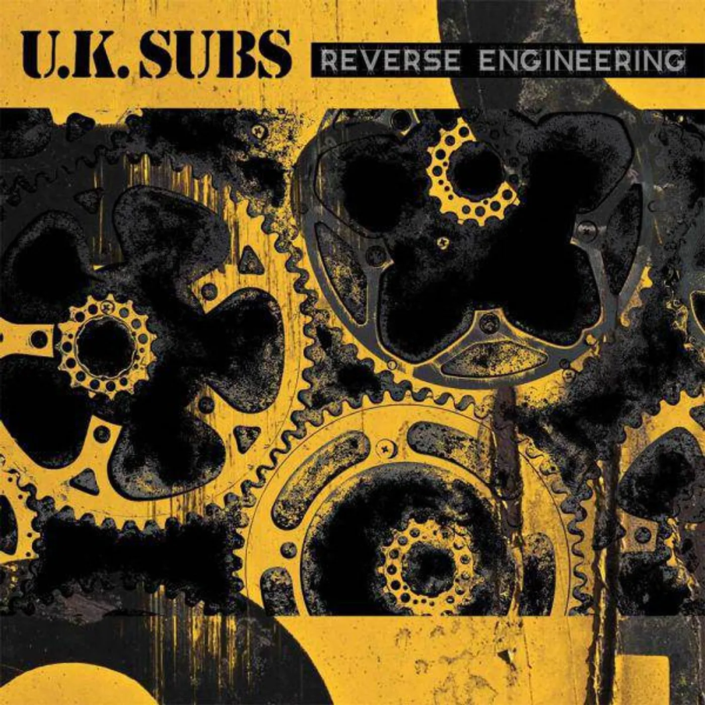 U.K. Subs Reverse Engineering - Yellow/Black Splatter Vinyl Record