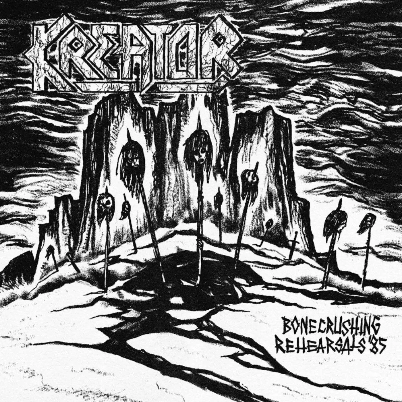 Kreator Bonecrushing Rehearsals 1985 (Bone) Vinyl Record