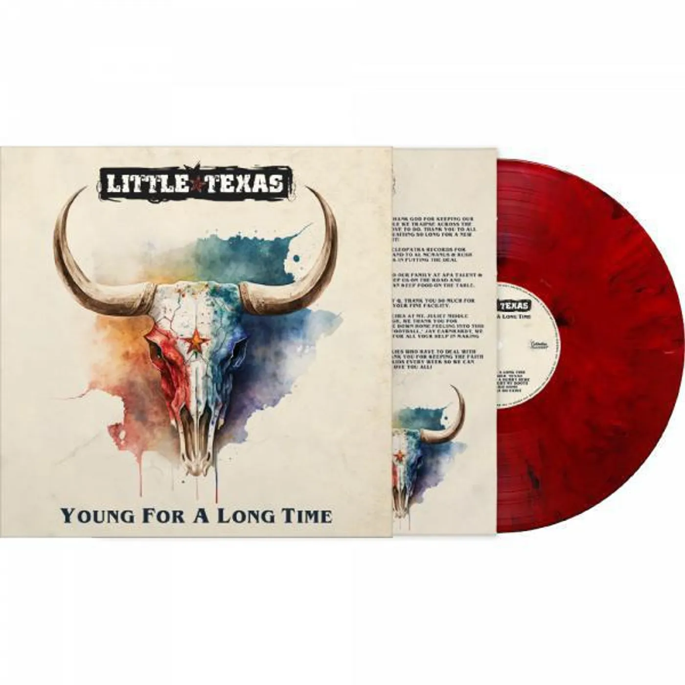 Little Texas Young For A Long Time - Red Marble Vinyl Record