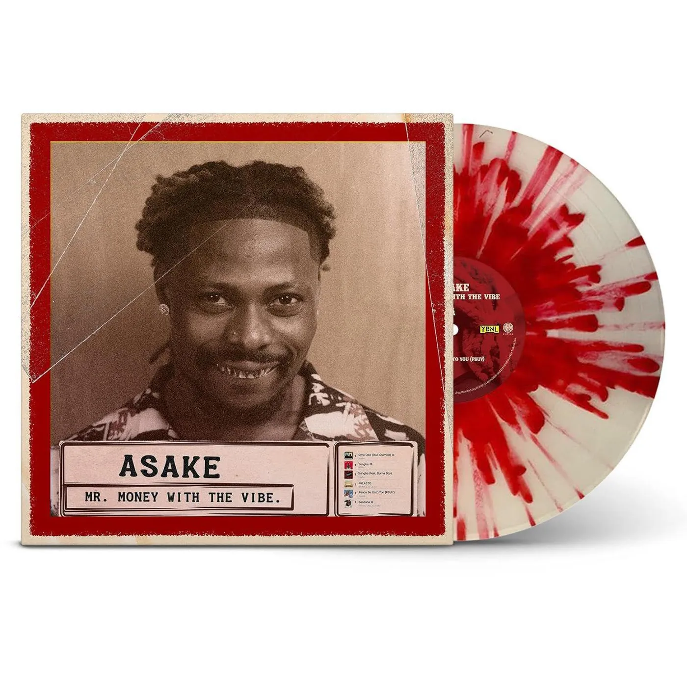 Asake Mr. Money With The Vibe (Limited/White/Red) Vinyl Record