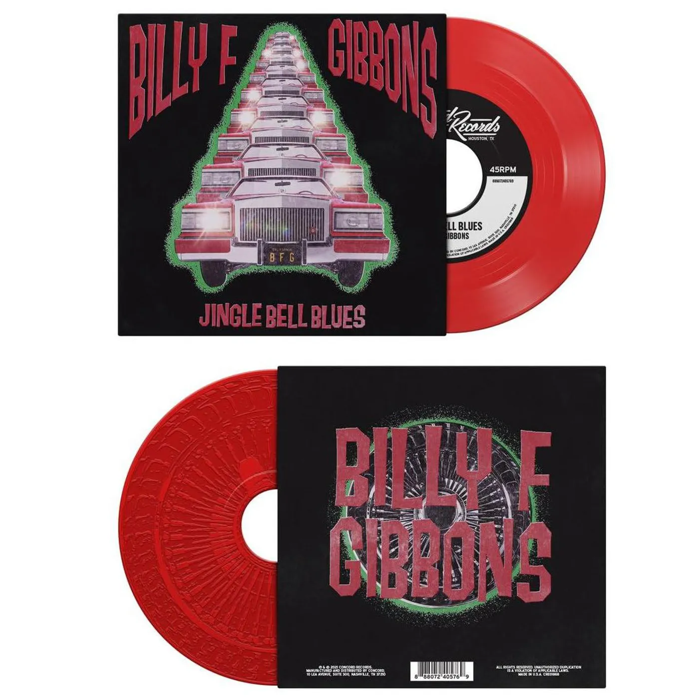 Billy F Gibbons JINGLE BELL BLUES Vinyl Record