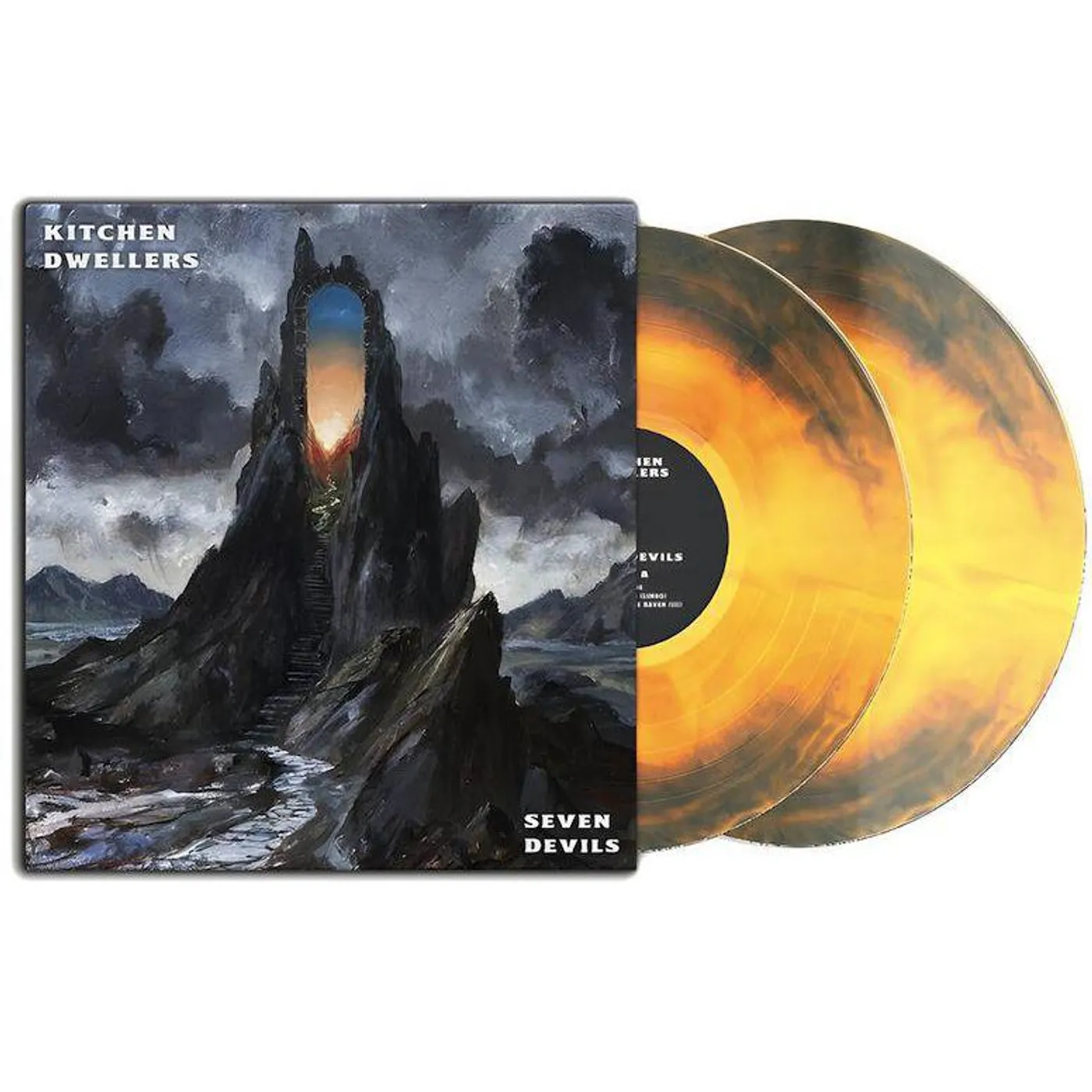 Kitchen Dwellers Seven Devils - Blue & Orange Galaxy Vinyl Record