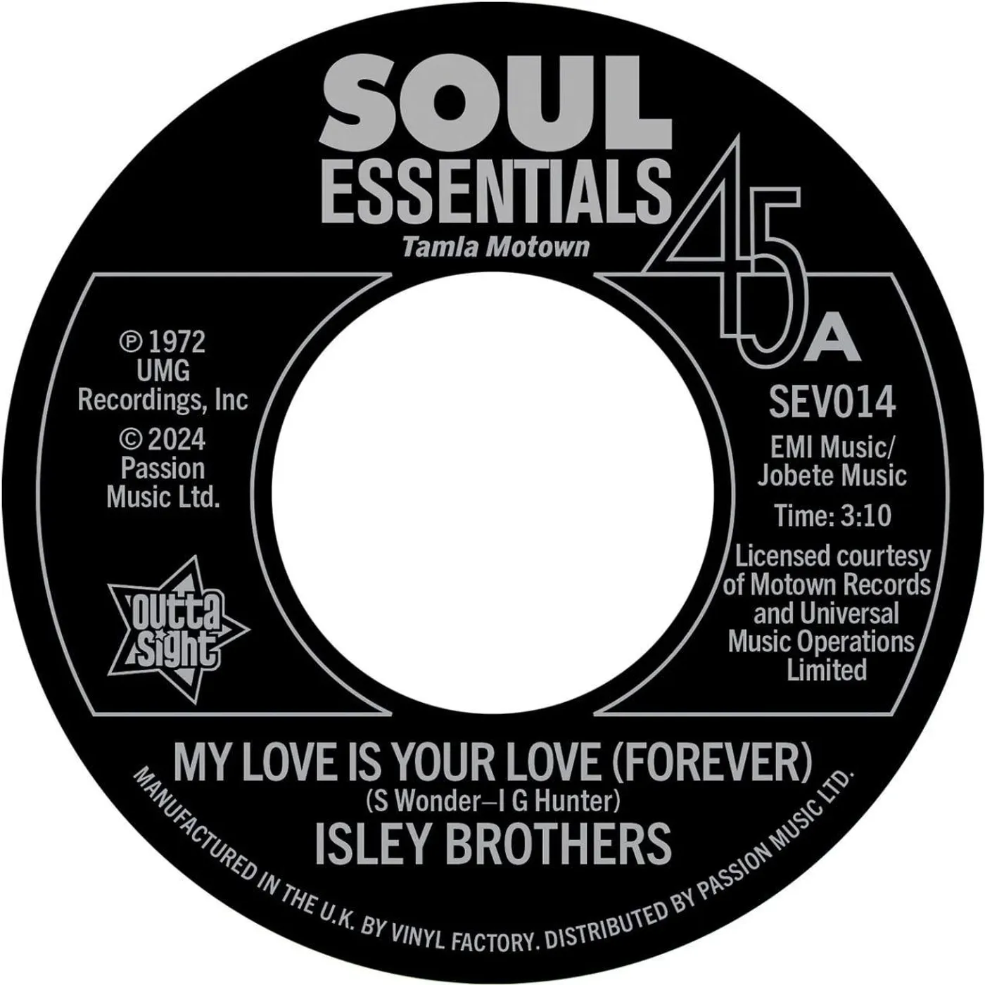 The Isley Brothers MY LOVE IS YOUR LOVE (FOREVER) / TELL ME IT'S JUST Vinyl Record