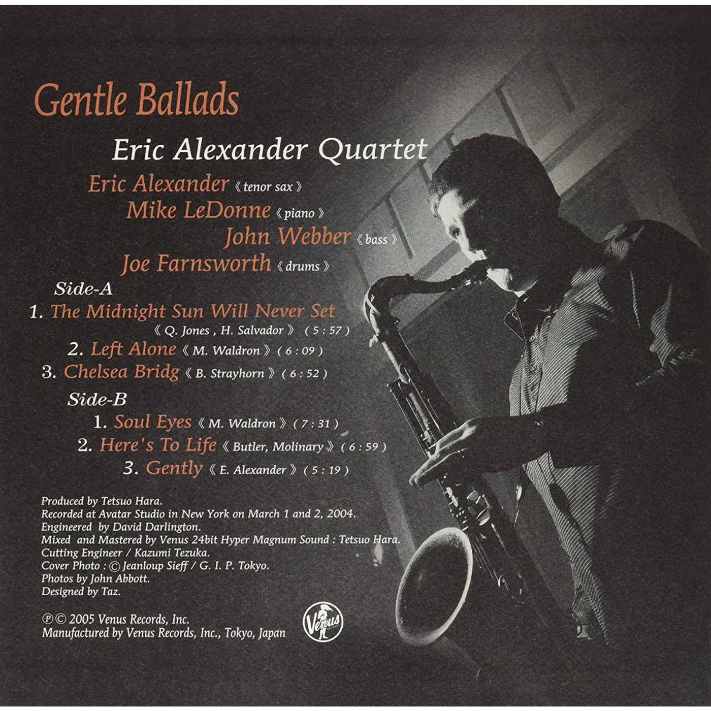 Eric Alexander Gentle Ballads (2LP) Vinyl Record