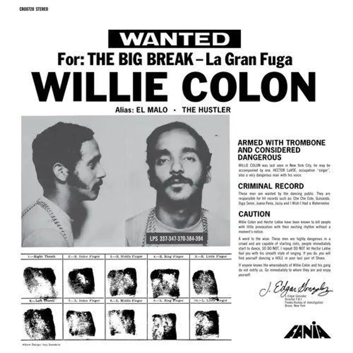 Willie Colón La Gran Fuga Vinyl Record