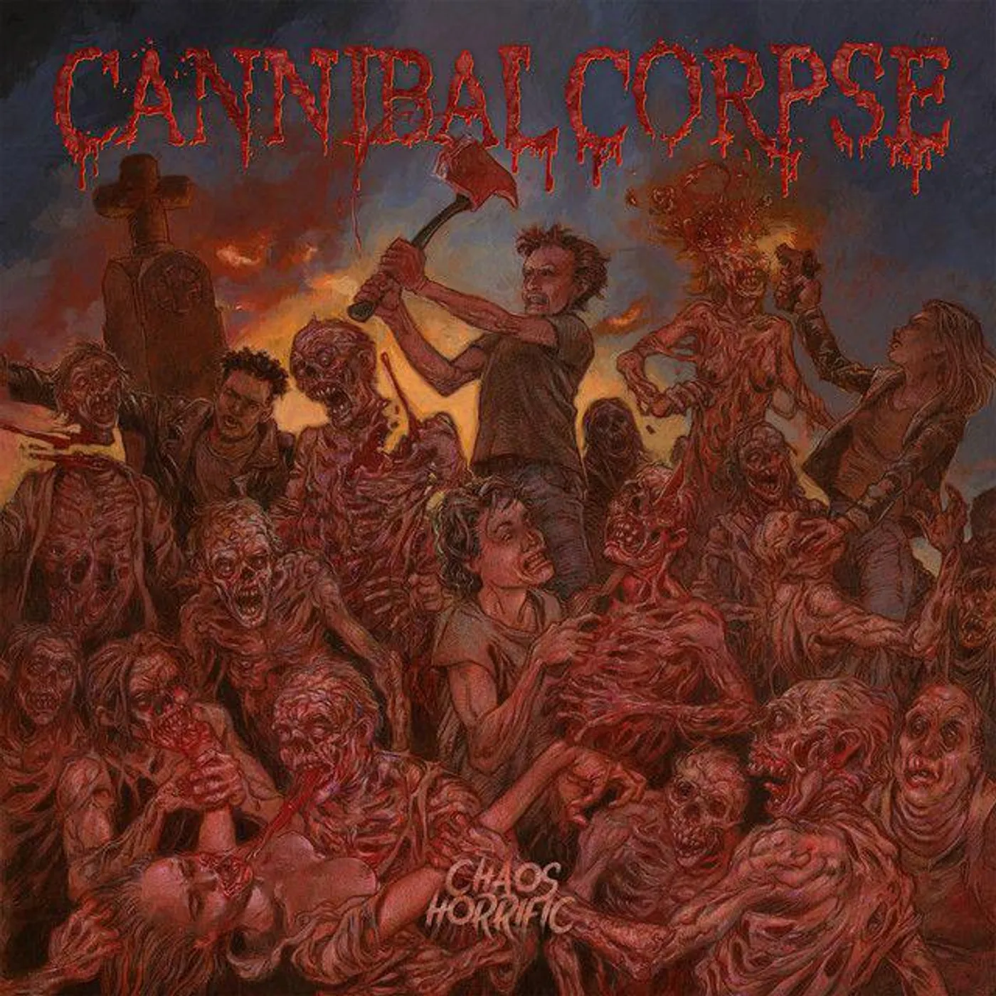 Cannibal Corpse Chaos Horrific (Red, Orange) Vinyl Record