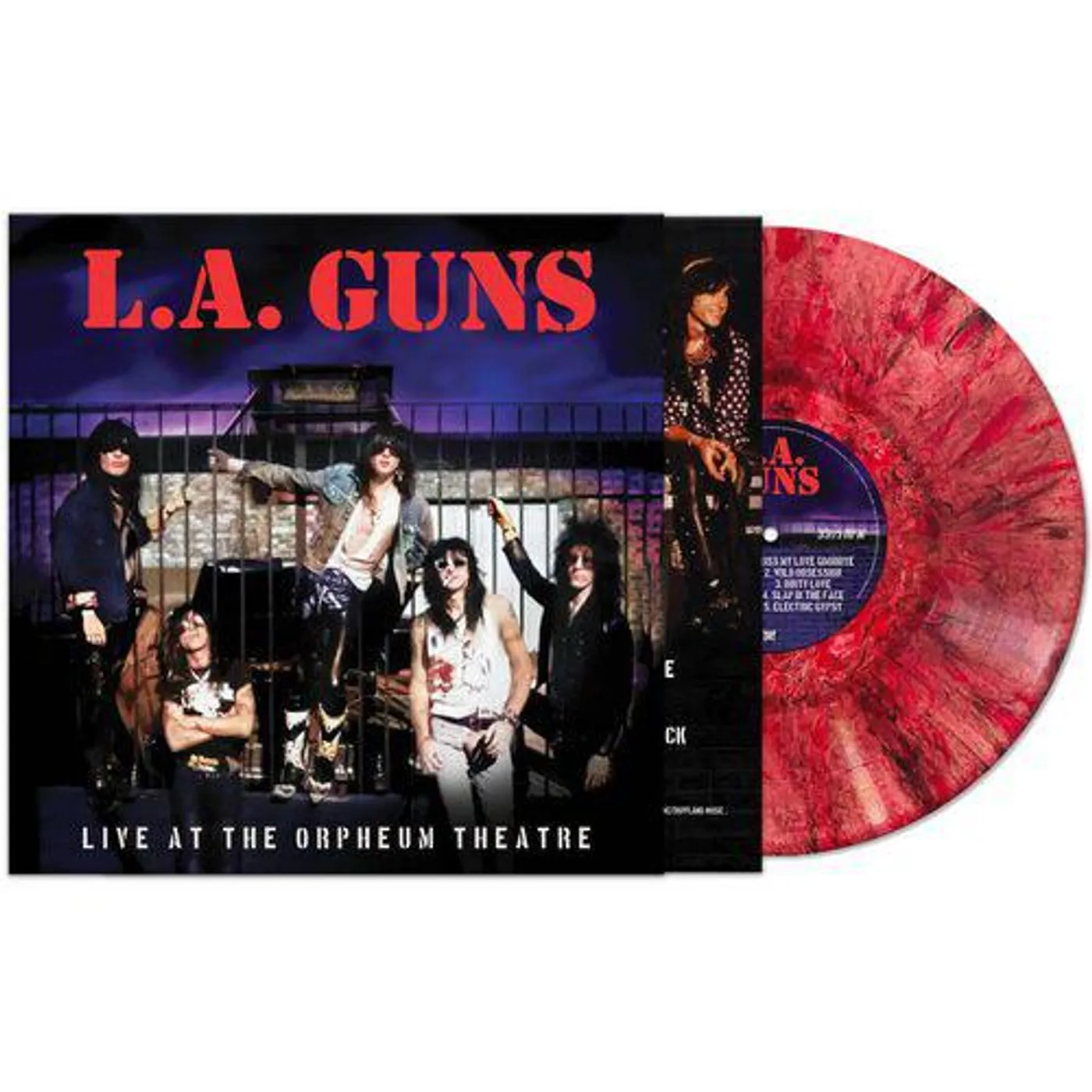 L.A. Guns Live At The Orpheum Theatre - Red Marble Vinyl Record
