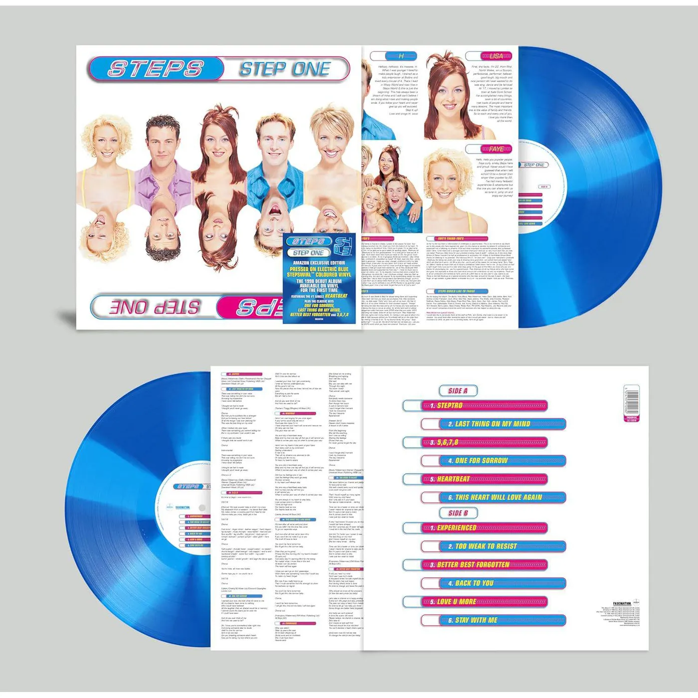 Steps Step One (Electric Blue Swirl) Vinyl Record