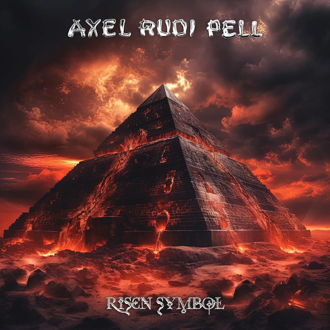 Axel Rudi Pell Risen Symbol - Gatefold Sleeve, Neon Orange Vinyl Record