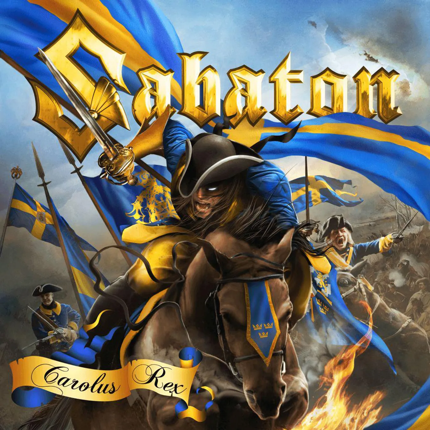 Sabaton Carolus Rex - (Blue Yellow Sunburst) Vinyl Record