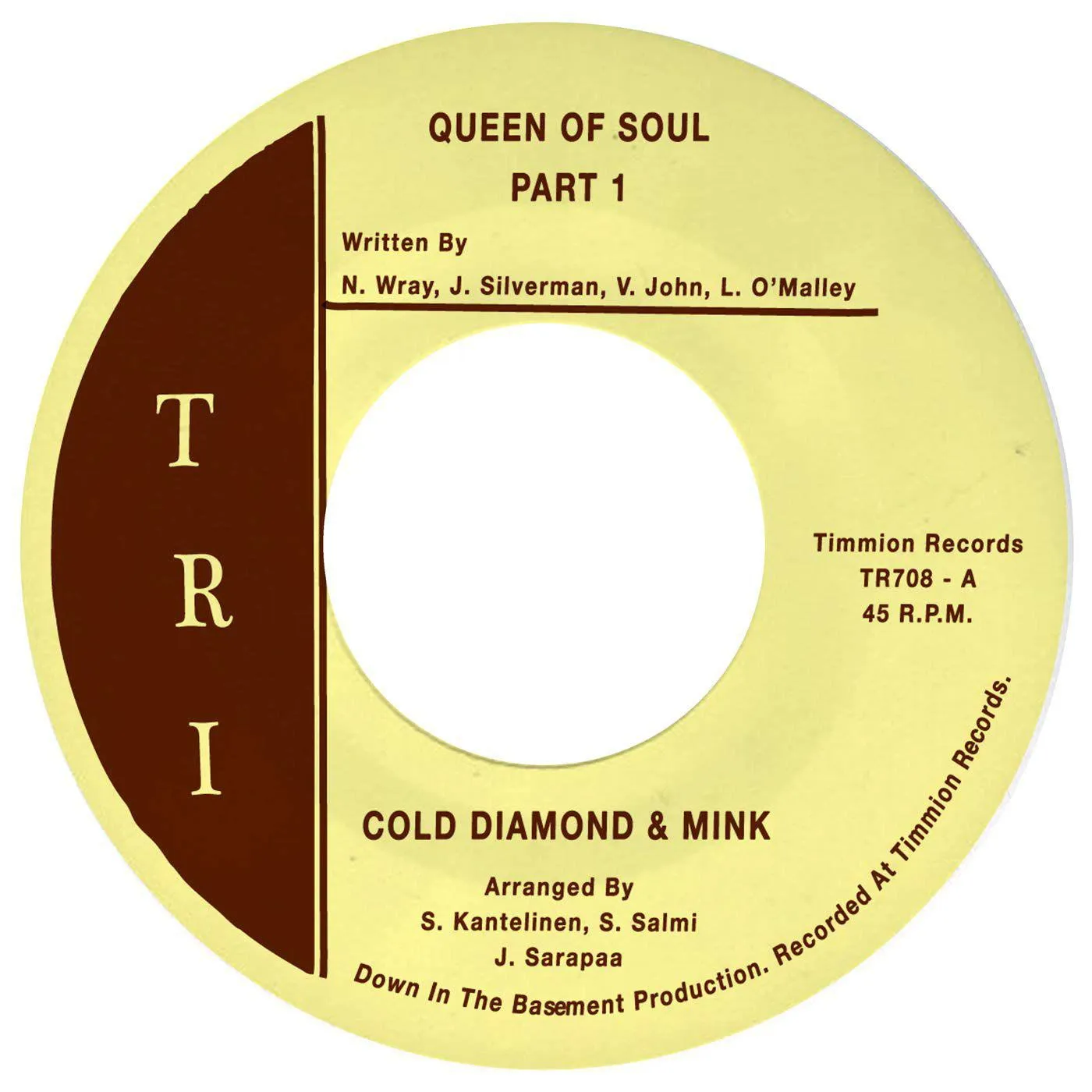 Cold Diamond & Mink Queen Of Soul Pt. 1/Queen Of Soul Pt. 2 (7") Vinyl Record