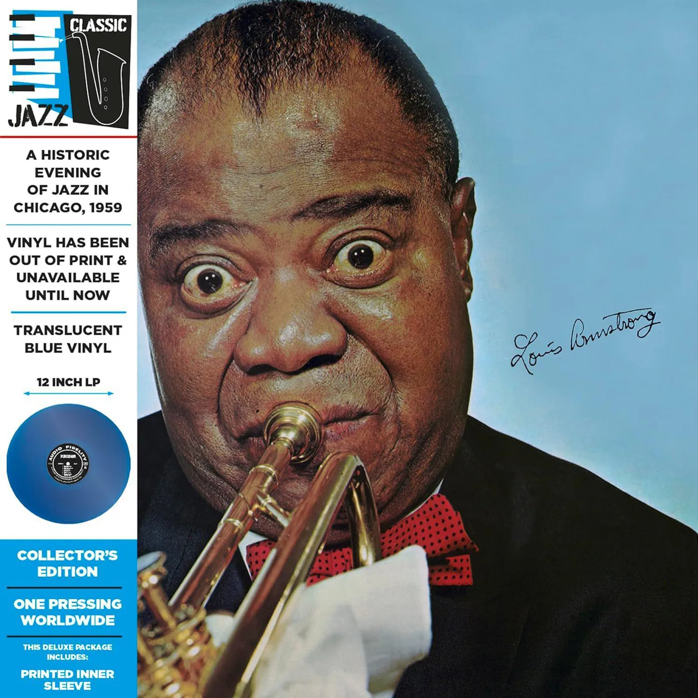Definitive Album By Louis Armstrong (Blue) Vinyl Record