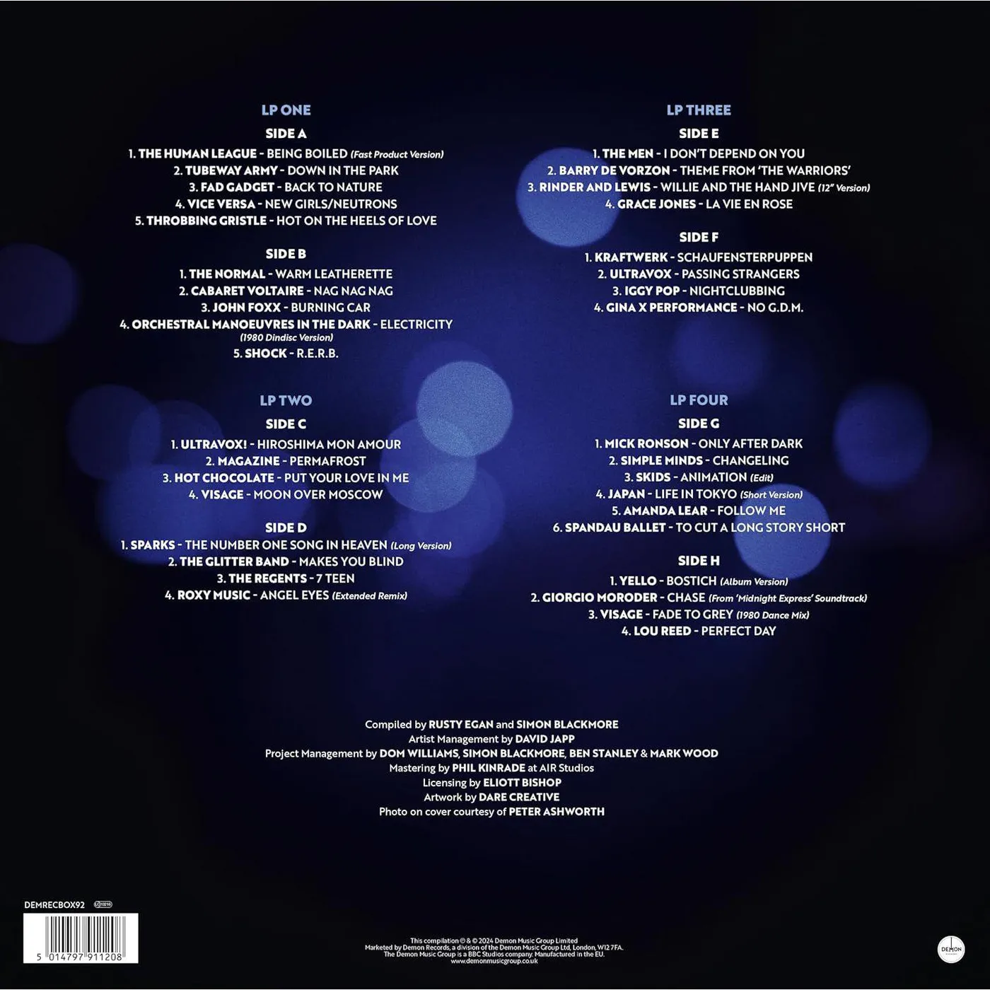 Rusty Egan Presents Blitzed / Various  Rusty Egan Presents Blitzed (Oversize Item Split, Boxed Set, 140 Gram, 4LP) Vinyl Record